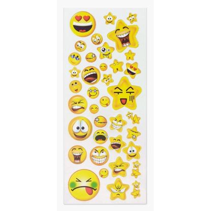 Εικόνα της ΑΥΤΟΚΟΛΛΗΤΑ STICKERS 310 SMILEY FACE-STAR 31X11cm