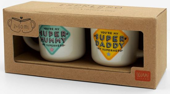 Εικόνα από LEGAMI MILANO ΣΕΤ ΠΟΡΣΕΛΑΝΙΝΕΣ ΚΟΥΠΕΣ ESPRESSO SUPER MUMMY&DADDY 2X50ML