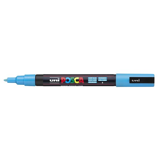 Εικόνα από ΜΑΡΚΑΔΟΡΟΙ UNI POSCA PC-3M FINE LIGHT BLUE