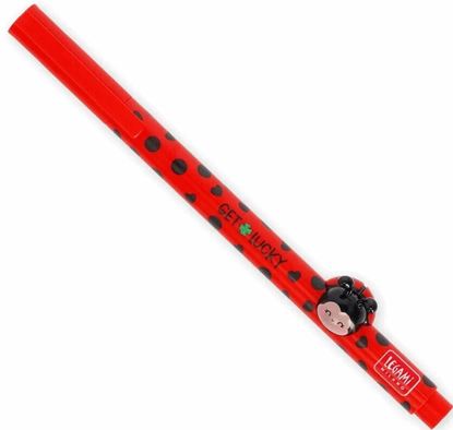 Εικόνα της LEGAMI MILANO LOVELY FRIENDS ΣΤΥΛΟ GEL KOKKINΟ ΜΕΛΑΝΙ LADYBUG