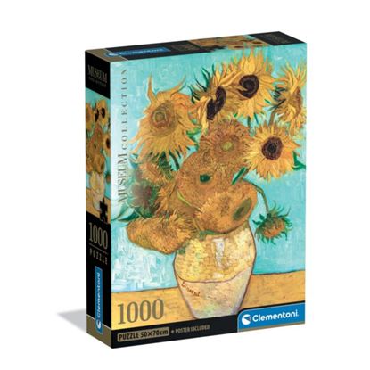 Εικόνα της ΠΑΖΛ 1000 MUSEUM VAN GOGH - ΒΑΖΟ ΜΕ 15 ΗΛΙΟΤΡΟΠΙΑ COMPACT BOX