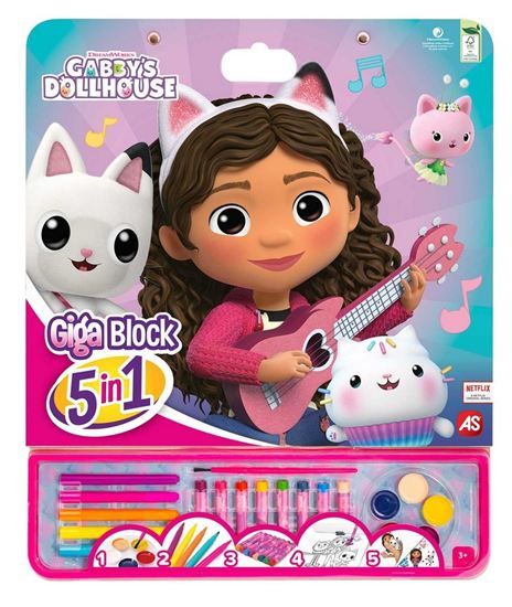 Εικόνα από ΣΕΤ ΖΩΓΡΑΦΙΚΗΣ GIGA BLOCK 5 IN 1 GABBY'S DOLLHOUSE