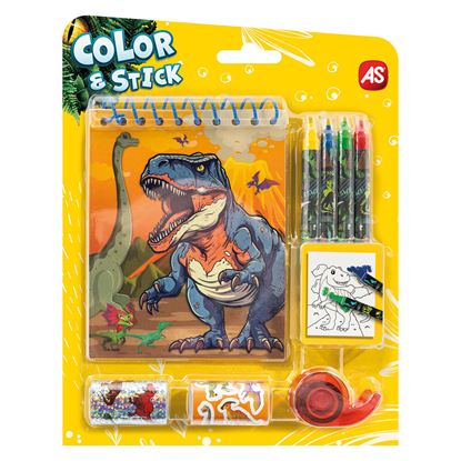 Εικόνα της ΣΕΤ ΖΩΓΡΑΦΙΚΗΣ POCKET ΔΕΙΝΟΣΑΥΡΟΙ COLOR & STICK