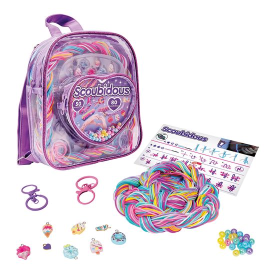 Εικόνα από HAPPIHOBBI SCOUBIDOUS ΣΑΚΙΔΙΟ ΠΛΑΤΗΣ ΜΕ 80 SCOUBIDOUS & ΑΞΕΣΟΥΑΡ