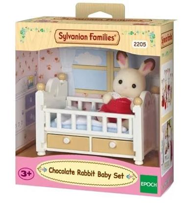 Εικόνα της SYLVANIAN FAMILIES CHOCOLATE RABBIT BABY SET (BABY BED)