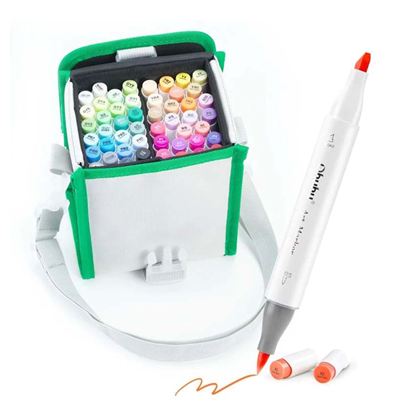 Εικόνα της ΜΑΡΚΑΔΟΡOI OHUHU ART MARKERS BRUSH&CHISEL ΣΕΤ 48TMX