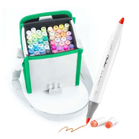 Εικόνα από ΜΑΡΚΑΔΟΡOI OHUHU ART MARKERS BRUSH&CHISEL ΣΕΤ 48TMX