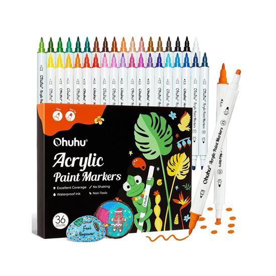 Εικόνα από ΜΑΡΚΑΔΟΡΟΙ OHUHU ART MARKERS ACRYLIC FINE&DOT SET 36TMX