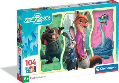 Εικόνα της CLEMENTONI SUPERCOLOR PUZZLE ZOOTROPOLIS 104τμχ
