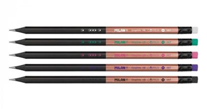 Εικόνα της ΜΟΛΥΒΙ MILAN COPPER 1417 ΜΕ ΓΟΜΑ HB - 5 ΧΡΩΜΑΤΑ
