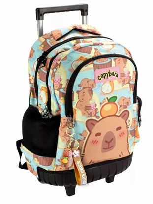 Εικόνα της ΤΣΑΝΤΑ ΣΧΟΛΙΚΗ ΔΗΜΟΤΙΚΟΥ TROLEY GIM CAPYBARA HAPPY LIFE 300-17078