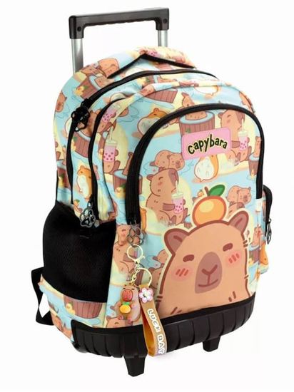Εικόνα από ΤΣΑΝΤΑ ΣΧΟΛΙΚΗ ΔΗΜΟΤΙΚΟΥ TROLEY GIM CAPYBARA HAPPY LIFE 300-17078