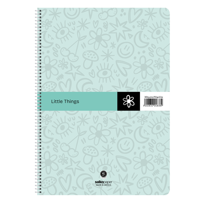 Εικόνα της ΤΕΤΡΑΔΙΟ ΣΠΙΡΑΛ SALKO LITTLE THINGS 3 ΘΕΜΑΤΩΝ 17Χ25