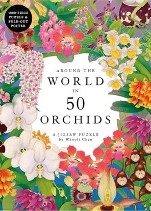 Εικόνα της AROUND THE WORLD IN 50 ORCHIDS: A JIGSAW PUZZLE - 1000 PIECES