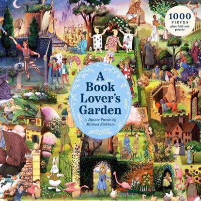 Εικόνα της A BOOK LOVER'S GARDEN : A 1000-PIECE JIGSAW PUZZLE BY MICHAEL KIRKHAM
