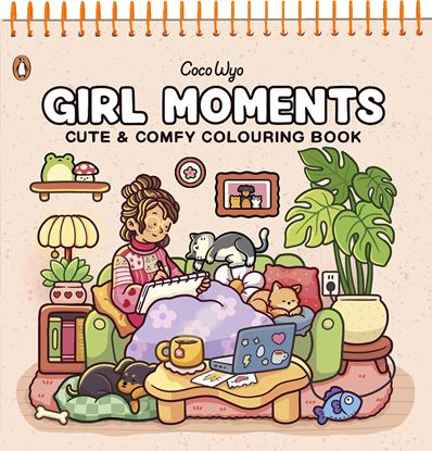 Εικόνα της GIRL MOMENTS: CUTE AND COMFY COLOURING BOOK - SPIRALBOUND EDITION