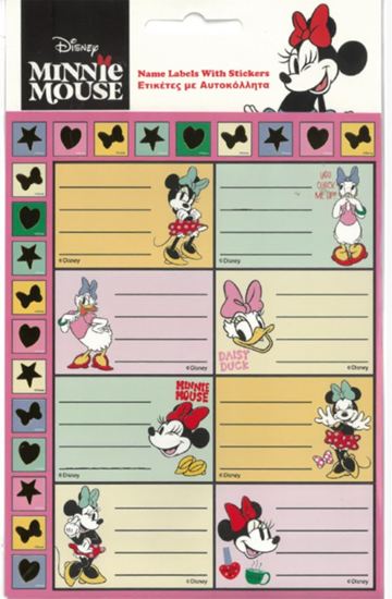 Εικόνα από ΕΤΙΚΕΤΕΣ ΜΕ ΑΥΤΟΚΟΛΛΗΤΑ GIM MINNIE MOUSE 2 ΤΕΜΑΧΙΑ