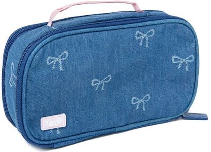 Εικόνα της ΚΑΣΕΤΙΝΑ YOLO ΒΑΛΙΤΣΑΚΙ ΜΕ 2 ΘΗΚΕΣ DENIM BOW