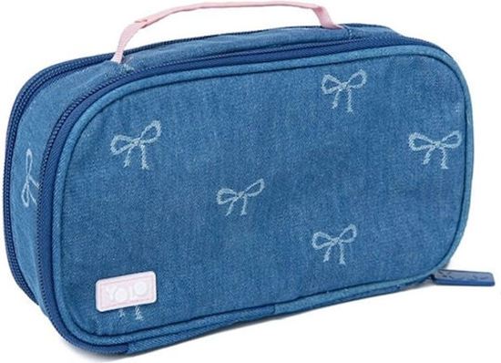 Εικόνα από ΚΑΣΕΤΙΝΑ YOLO ΒΑΛΙΤΣΑΚΙ ΜΕ 2 ΘΗΚΕΣ DENIM BOW