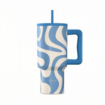 Εικόνα της ΘΕΡΜΟΣ STRAW TUMBLER XL SAVE THE AEGEAN 900ml OCEAN WAVES