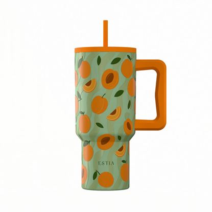 Εικόνα της ΘΕΡΜΟΣ STRAW TUMBLER XL SAVE THE AEGEAN 900ml PEACH GARDEN