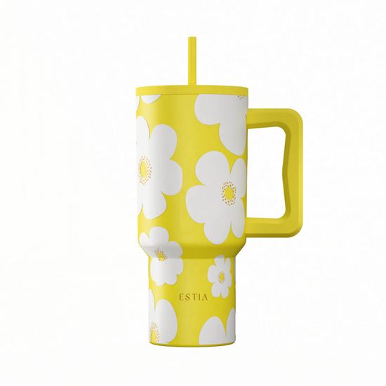 Εικόνα από ΘΕΡΜΟΣ STRAW TUMBLER XL SAVE THE AEGEAN 900ml YELLOW DAISY