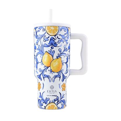 Εικόνα της ΘΕΡΜΟΣ STRAW TUMBLER XL SAVE THE AEGEAN 900ml AMALFI COAST