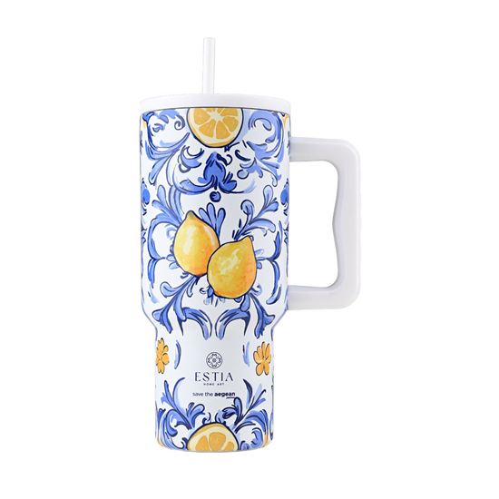 Εικόνα από ΘΕΡΜΟΣ STRAW TUMBLER XL SAVE THE AEGEAN 900ml AMALFI COAST