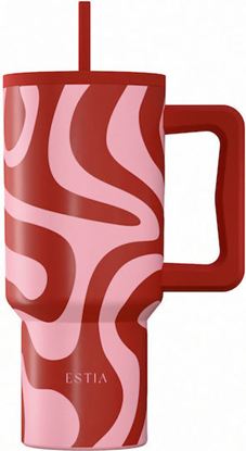 Εικόνα της ΘΕΡΜΟΣ STRAW TUMBLER XL SAVE THE AEGEAN 900ml CORAL WAVES