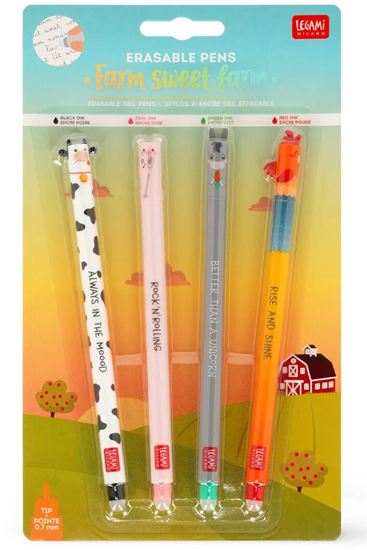 Εικόνα από ΣΤΥΛΟ LEGAMI MILANO GEL ERASABLE FARM SWEET FARM ΣΕΤ 4 ΤΕΜΑΧΙΩΝ