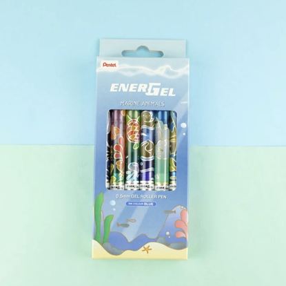 Εικόνα της ΣΤΥΛΟ PENTEL ENERGEL MARINE ANIMALS ΣΕΤ 6 ΤΕΜΑΧΙΩΝ BL770A-6STC