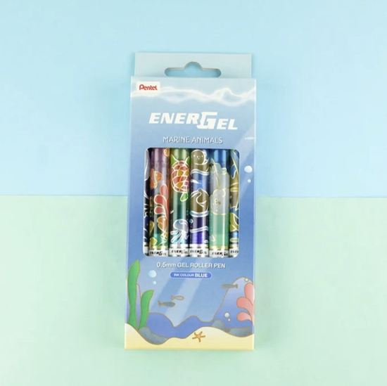 Εικόνα από ΣΤΥΛΟ PENTEL ENERGEL MARINE ANIMALS ΣΕΤ 6 ΤΕΜΑΧΙΩΝ BL770A-6STC