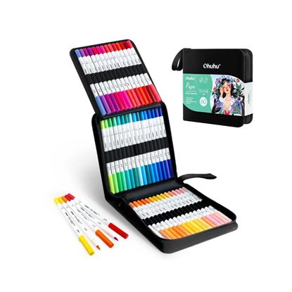 Εικόνα της ΜΑΡΚΑΔΟΡΟΙ OHUHU WATER BASED ART MARKERS ME ΔΙΠΛΗ ΜΥΤΗ ΣΕΤ 60 ΧΡΩΜΑΤΑ Y30-80601-39