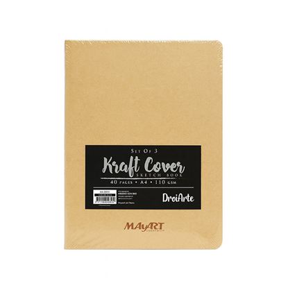 Εικόνα της SKETCHBOOK MAYART ΜΕ ΜΑΛΑΚΟ ΕΞΩΦΥΛΛΟ A4 110GR 40 ΣΕΛ - KRAFT MA00261