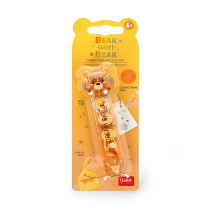 Εικόνα της ΔΙΟΡΘΩΤΙΚΗ ΤΑΙΝΙΑ & ΚΟΛΛΑ LEGAMI TEDDY BEAR 2-IN-1 CORRECTION AND GLUE TAPE - TO BE DEFINED CGT0002