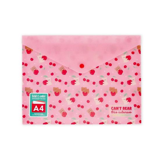 Εικόνα από ΦΑΚΕΛΟΣ ΜΕ ΚΟΥΜΠΙ LEGAMI FOLD & ORDER -TEDDY CHERRY A4