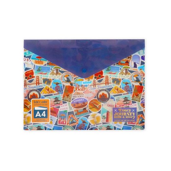 Εικόνα από ΦΑΚΕΛΟΣ ΜΕ ΚΟΥΜΠΙ LEGAMI FOLD & ORDER -TRAVEL STICKERS A4