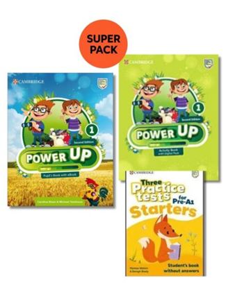 Εικόνα της POWER UP 1 SUPER PACK 2 (SB + WB + 3 PRACTICE TESTS STARTERS + WORDLIST) 2ND ED