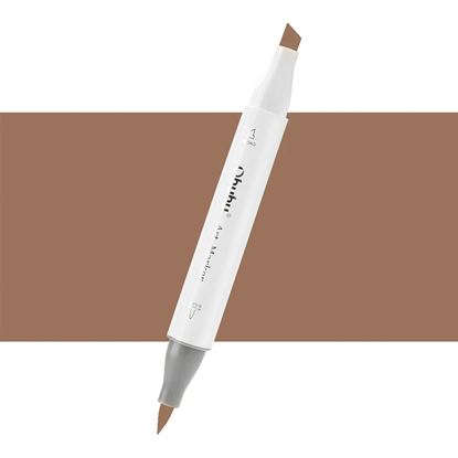 Εικόνα της ΜΑΡΚΑΔΟΡΟΣ OHUHU MARKER ΜΕ ΔΙΠΛΗ ΜΥΤΗ - DARK BROWN E310-E413