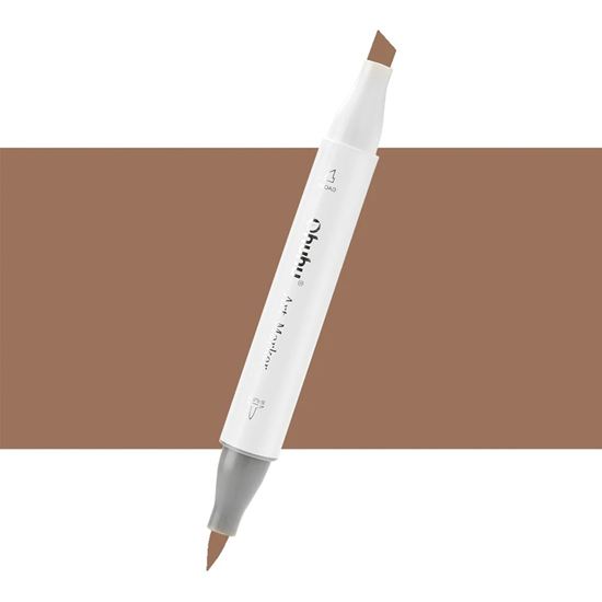 Εικόνα από ΜΑΡΚΑΔΟΡΟΣ OHUHU MARKER ΜΕ ΔΙΠΛΗ ΜΥΤΗ - DARK BROWN E310-E413